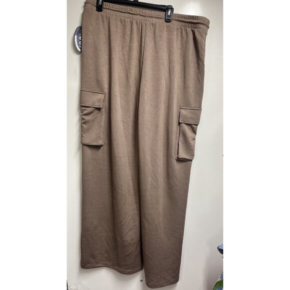 NEW Plus Size Wide Leg Cargo Sweatpants size XXL (20) Women’s Fall Winter Comfy - Picture 5 of 8